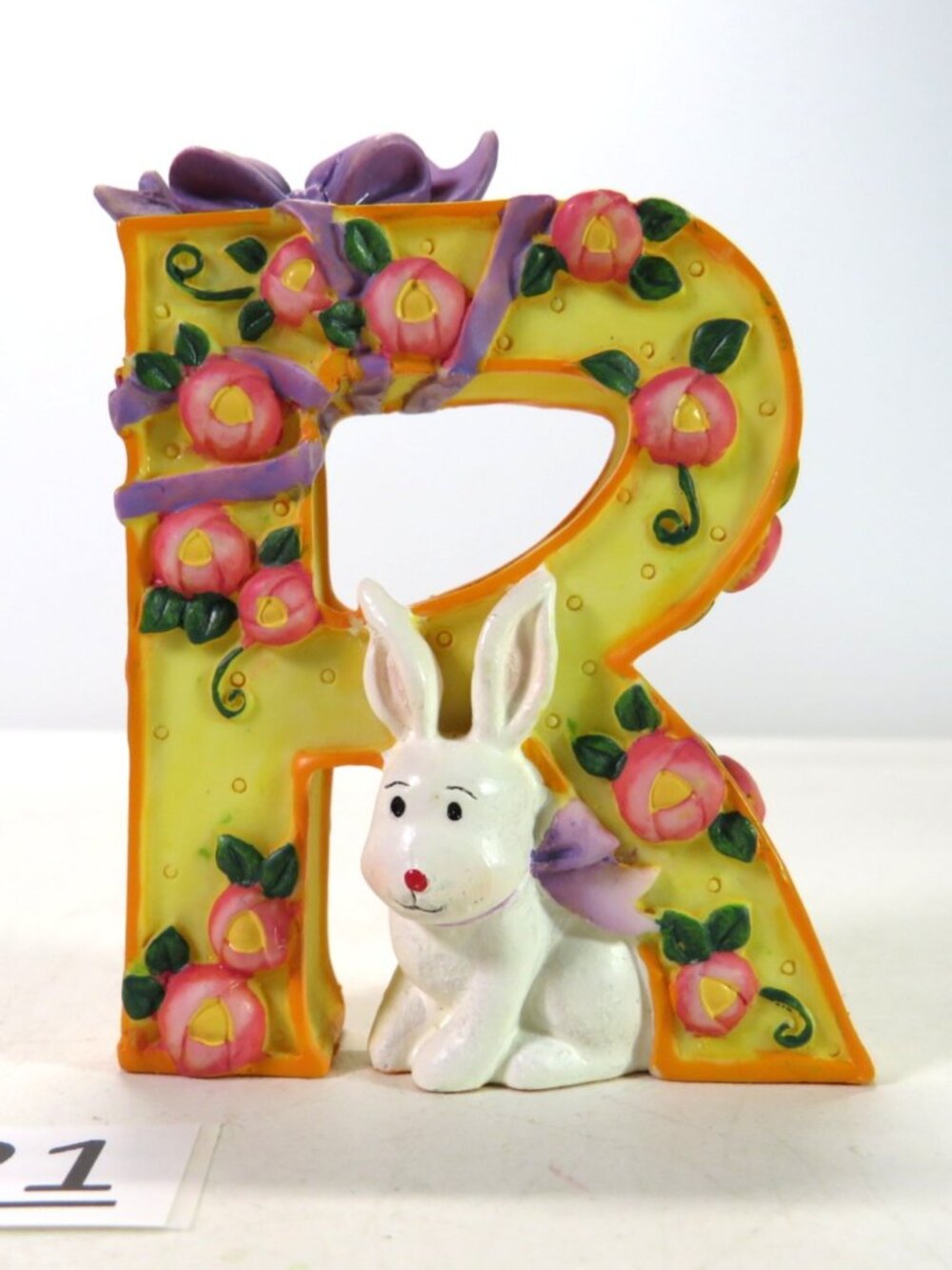 Mary Engelbreit letter "R" resin alphabet 1999 3" tall NO CHIPS